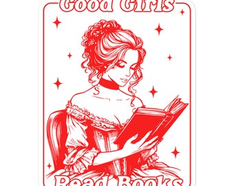 Las chicas buenas leen pegatina de Regencia / pegatina Kindle Bookish / pegatina Kindle lector de romance / pegatina de libro obsceno / conjunto de pegatinas bookish / libro