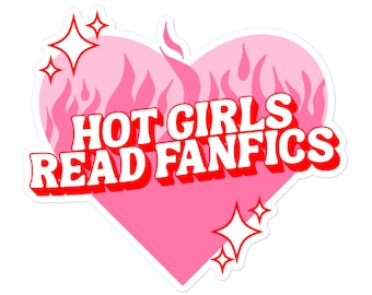 Hot Girls Read FanFics-sticker | Kindle-sticker | Boekenachtige stickers | FanFic-merchandise | Boekenwurmcadeau | Kindle-stickersets | Bookish-merchandise