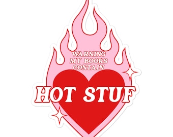 Hot Stuff Books Sticker | Bookish Kindle Sticker | Book Lover Gift | Smutty Book Kindle Sticker | Spicy Book | Romance Reader Kindle Sticker