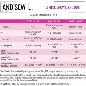 Simple Snowflake FPP Quilt Pattern - 6 Sizes - Plus BONUS 10