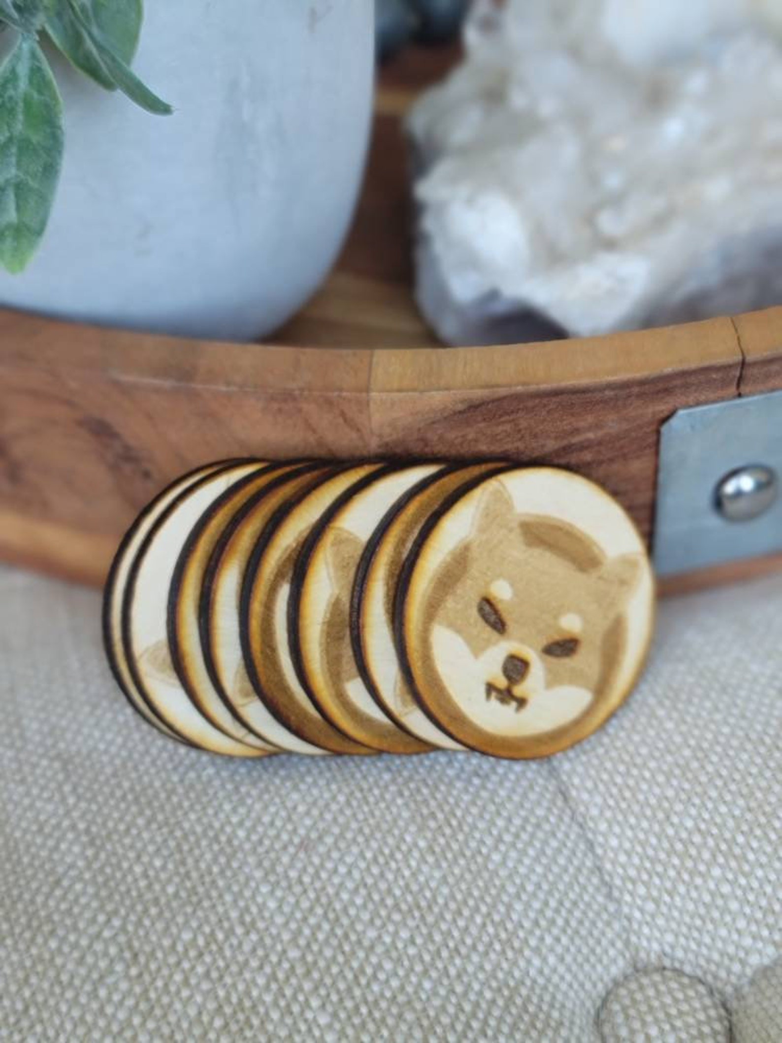 Shiba Inu Coin Wooden Cryptocurrency token | Etsy