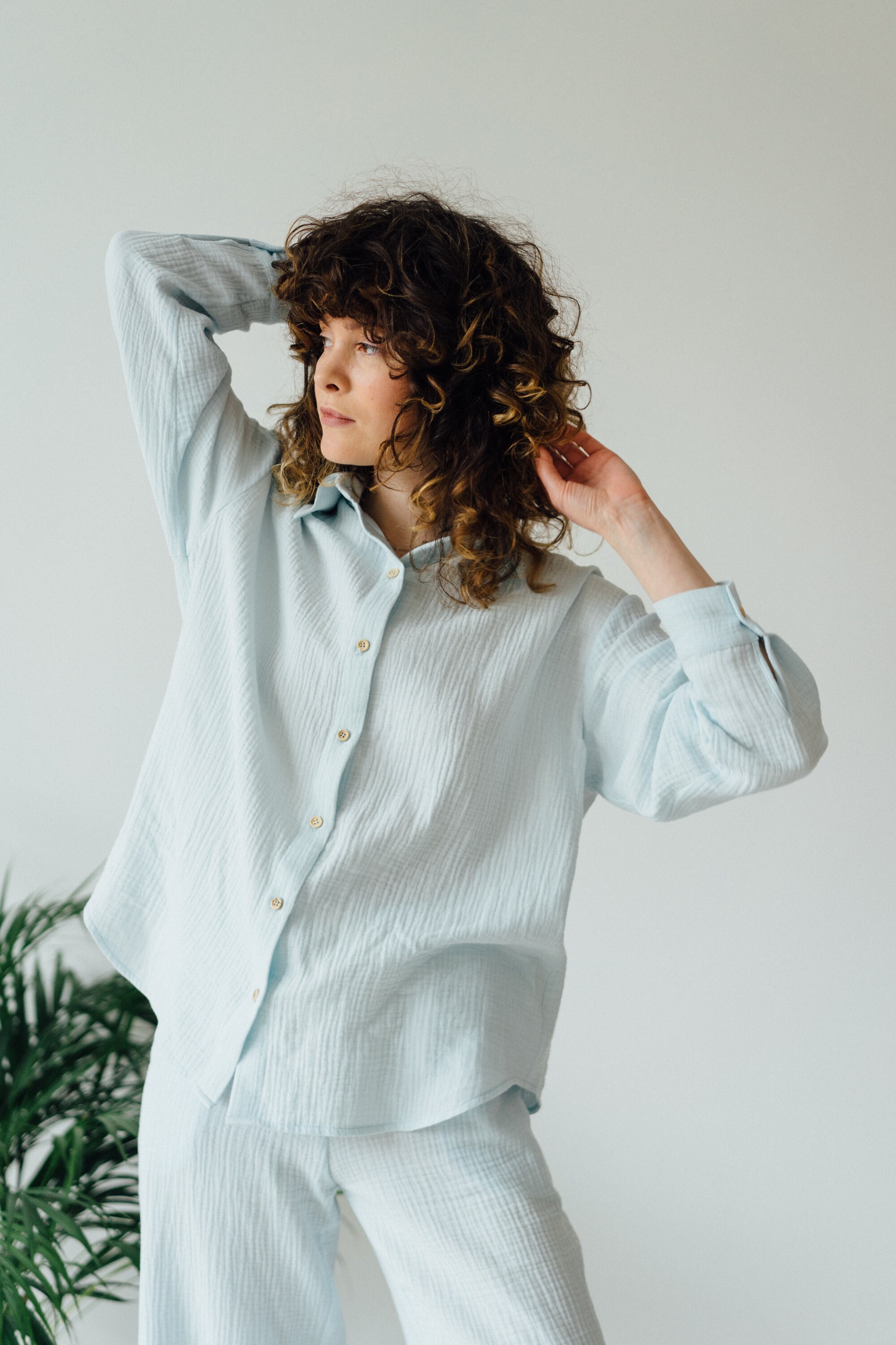 Oversized Gauze Shirt Cotton Shirt Women roomy shirt Cotton Etsy