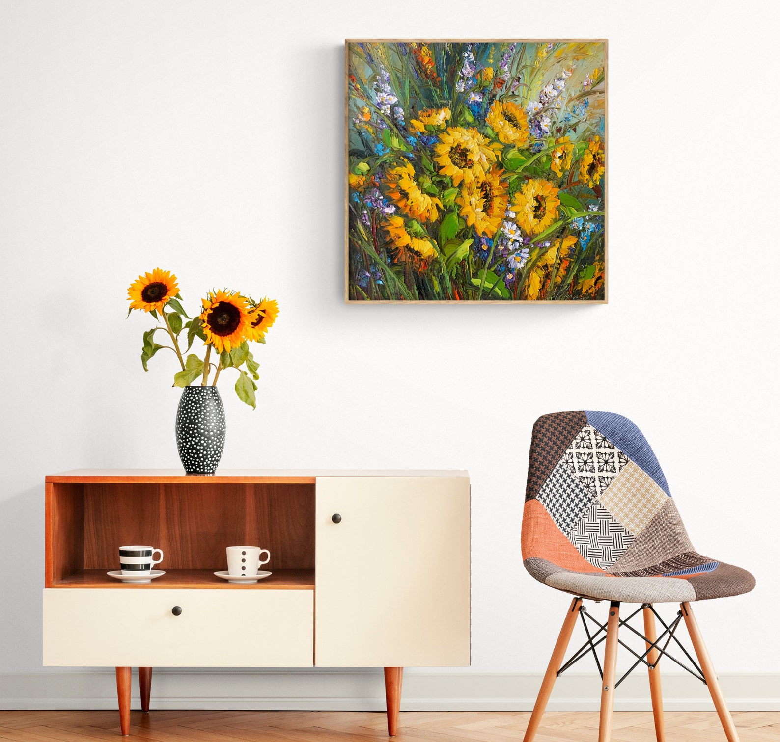 Sunflowers Painting on Canvas Original Art Flowers Art - Etsy