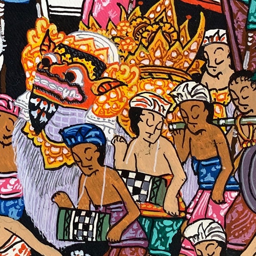 Melasti Painting, Bali shops Painting, Original Oil Painting By founder Master Ketut Soki, Young Artist painting, Culture Painting