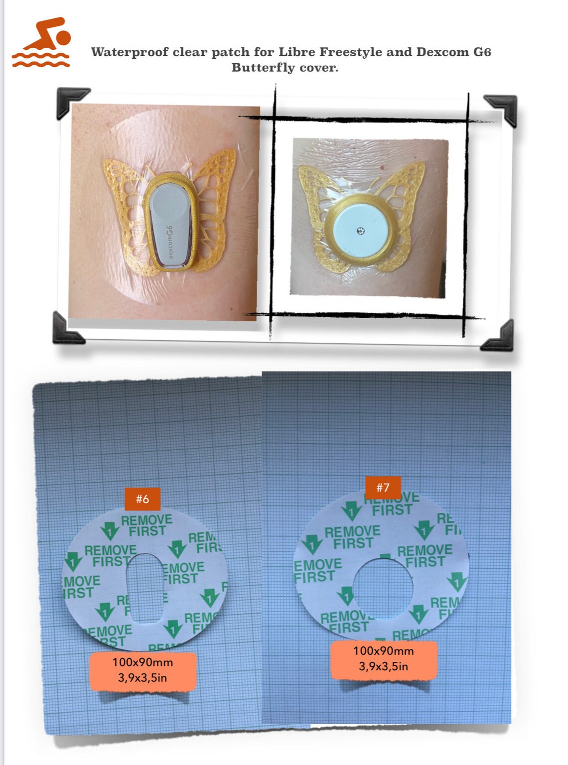 Waterproof clear patch for G6 and Libre Freestyle cover Etsy