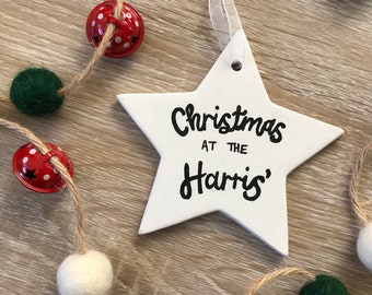 Personalised Star Christmas decoration