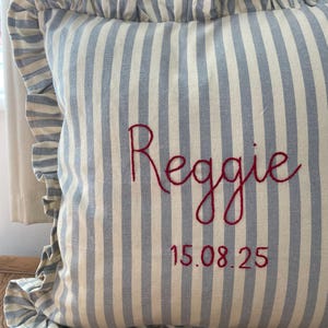 Cushion with name - cushion with date of birth - personalised cushion - children's cushion - children's room decor - baby name cushion