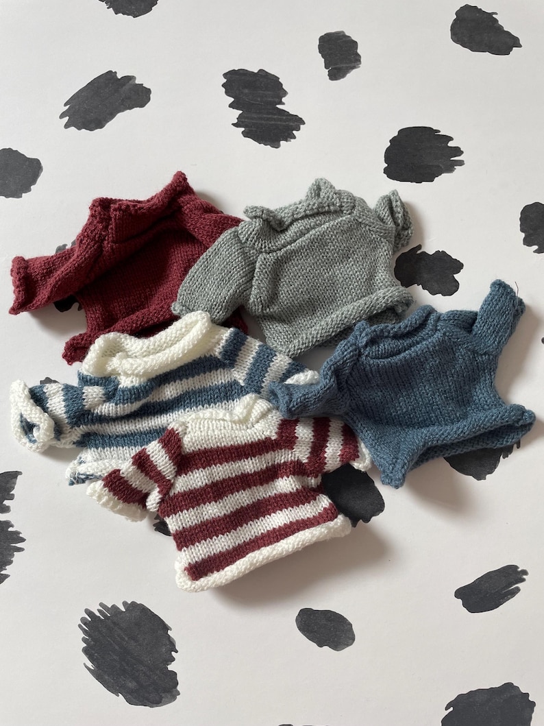 Teddy bear jumper - soft toy jumper - personalised jumper - hand-stitched jumper for teddies image 6