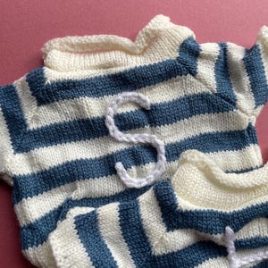 Teddy bear jumper - soft toy jumper - personalised jumper - hand-stitched jumper for teddies image 8