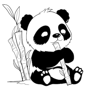 PANDA SVG, Lindo PANDA Svg, Dibujos animados Panda Svg, Panda Clipart, Panda Svg Archivos para Cricut