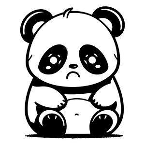 PANDA SVG, Lindo PANDA Svg, Dibujos animados Panda Svg, Panda Clipart, Panda Svg Archivos para Cricut