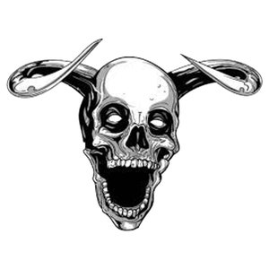 Skull with Horns Psd, Devil Skull Psd, Halloween Psd, Horror Psd, Hell Psd, Devil's horns Psd, Cut file for Cricut, Digital files