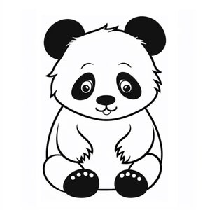 PANDA SVG, Lindo PANDA Svg, Dibujos animados Panda Svg, Panda Clipart, Panda Svg Archivos para Cricut