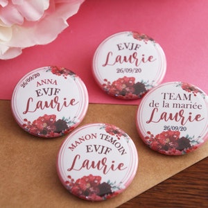 EVJF badge Wedding badge Witness badge