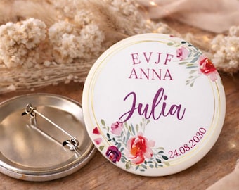 Insignias personalizables para despedidas de soltera, damas de honor, equipo de la novia, bodas y futuras novias.