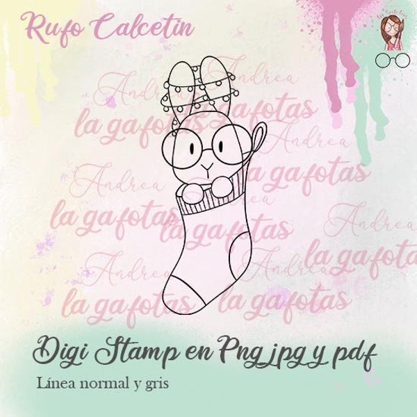 Rufo Calcetín Sellos digitales digistamps en png, jpg y pdf