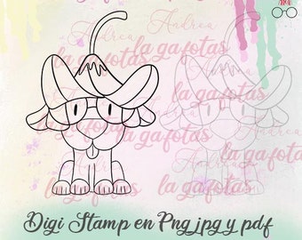 Perrete Gafotas Spring sellos digitales digistamps