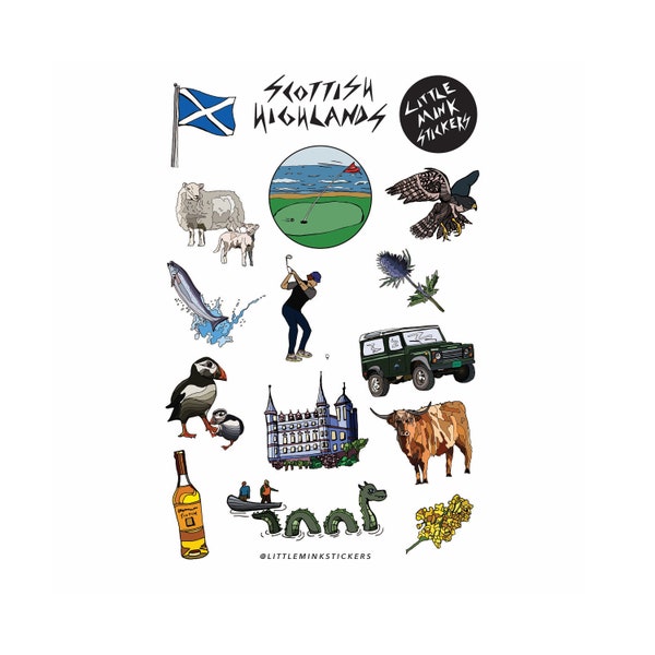 Scottish Highlands Sticker Sheet