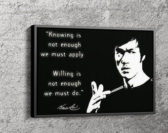 Bruce Lee Black And White Etsy