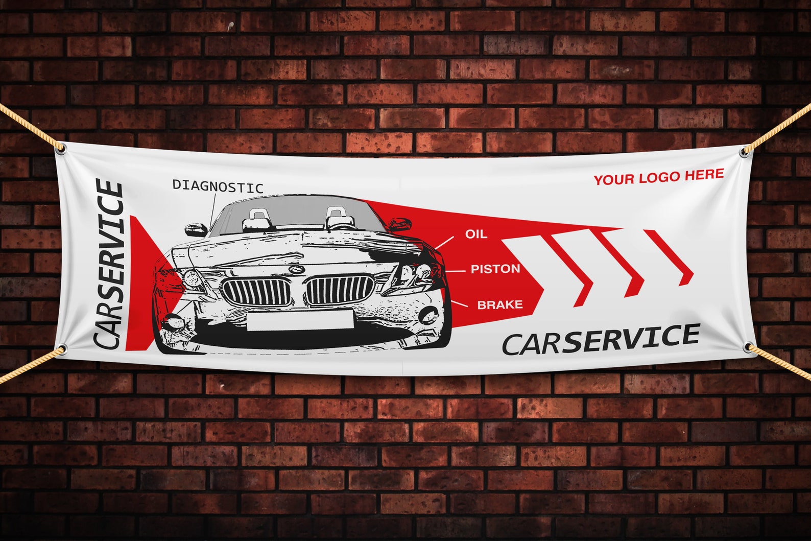 Custom Banner Car Service Banner Personalized Full Color Army Etsy