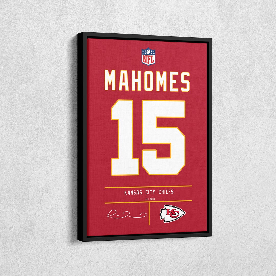 Patrick Mahomes Jersey Art Kansas City Chiefs NFL Wall Art Etsy