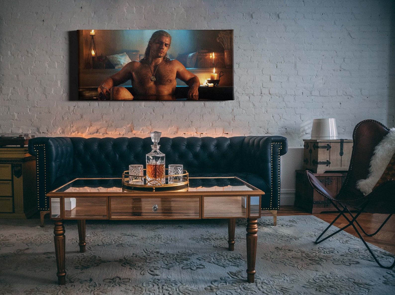Henry Cavill Geralt Poster the Witcher Bathtub Canvas Wall Art - Etsy