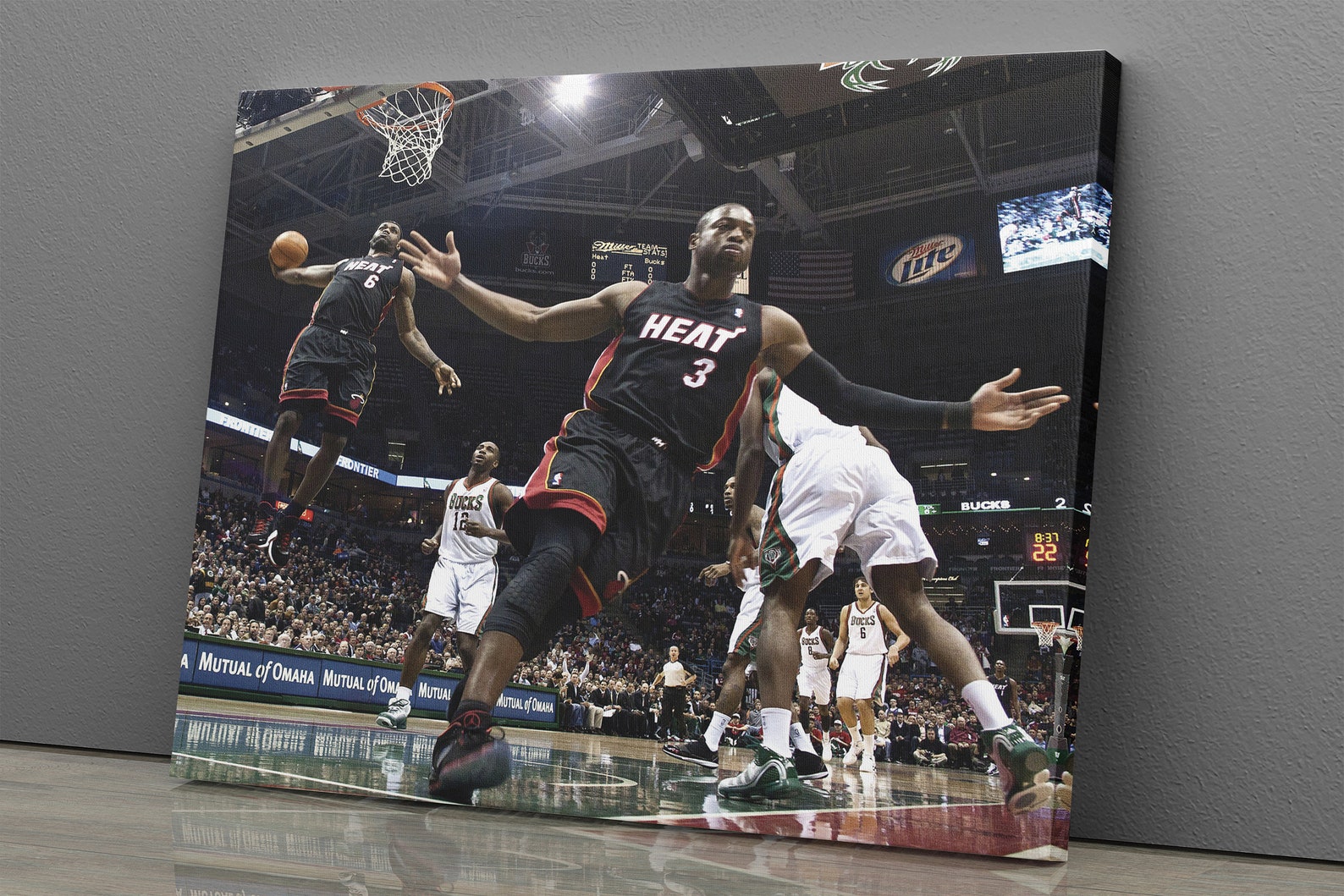 Dwyane Wade and Lebron James Dunk Poster Miami Heat Wall Art Etsy
