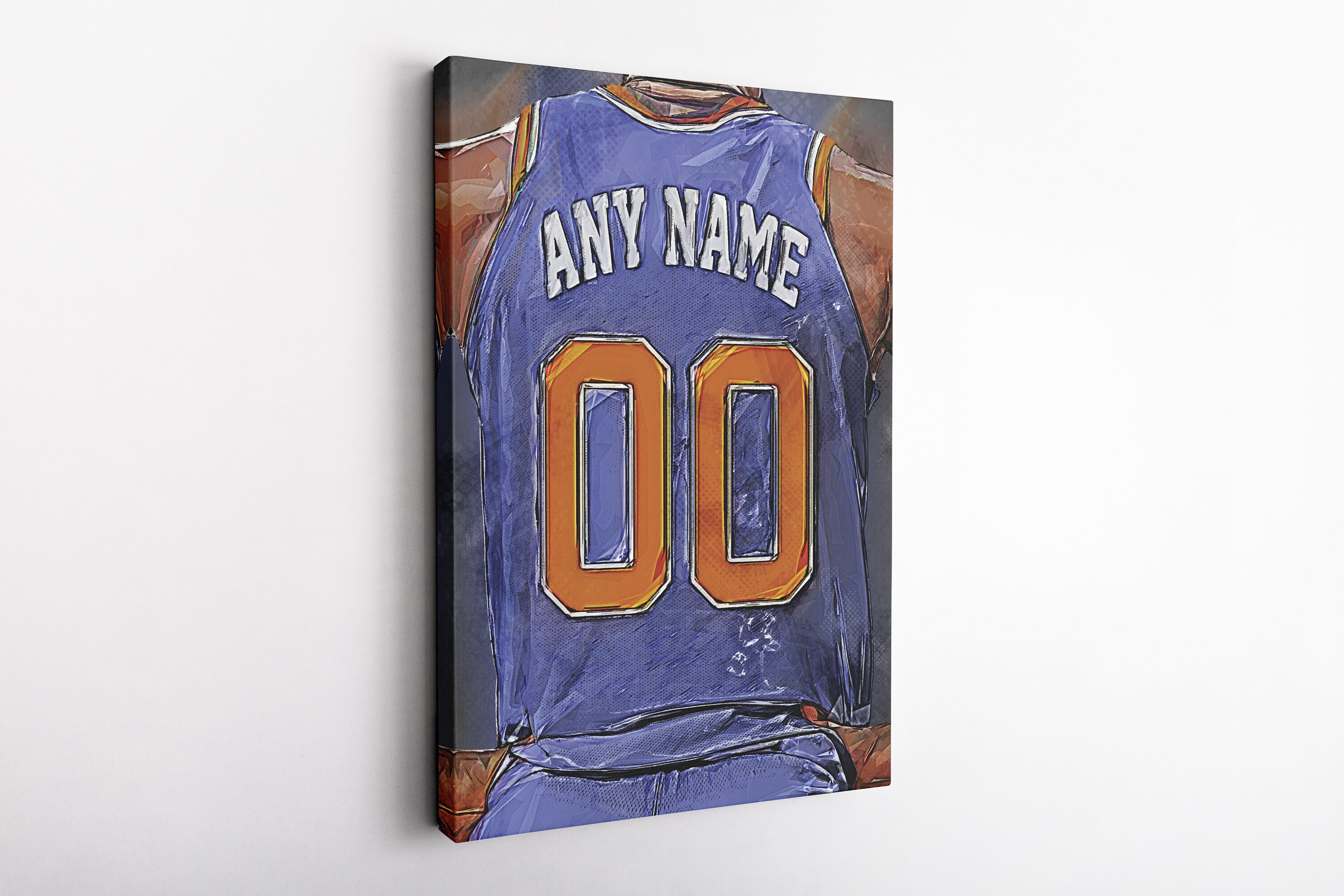New York Knicks Personalized Jersey Canvas Wall Art Home Decor Etsy