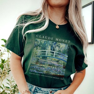 Light Academia T-Shirt | Monet Sweatshirt | Monet Painting Art History T Shirts | Artsy Academia Aesthetic Sweatshirt Claude Monet Painting