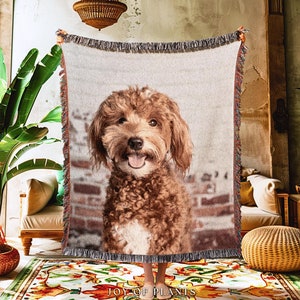 Custom Photo Blanket Personalized Picture Blanket Customizable Special Memory Cotton Woven Throw | Sentimental Gift Personalize Tapestry
