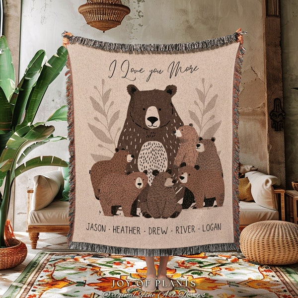 Personalized Mama Bear Sunny Meadow | Blanket | Up To 6 Child's Name | – Look In The Box LLC