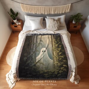 Vintage Ghost Tapestry Woven | Macabre Home Decor Blanket Dark Academia ...