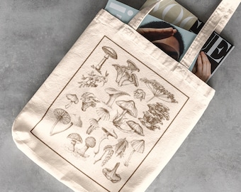 Mushroom Bag | Mushroom Tote | Tote Bag Aesthetic | Mushroom Tote Bag | Canvas Tote Bag Aesthetic | Cottage Core | Messenger Bag School |