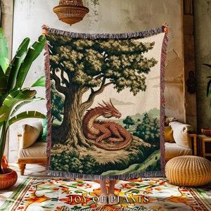 Medieval Dragon Tapestry Mystical Tapestry Morris Style Room Decor Fairy Core Aesthetic Woven Blanket Maximalist Gift for Goths Etsy