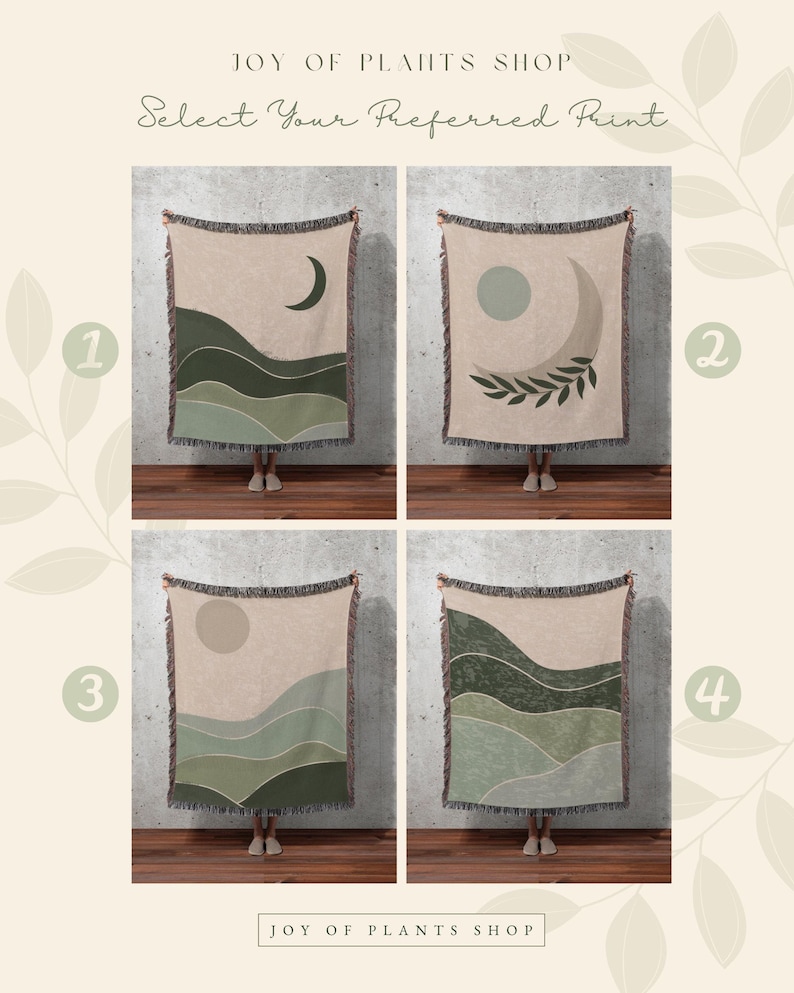 Sage Green Throw Blanket Boho Throw Blanket Woven Abstract Landscape Tapestry | Boho Decor Bedroom Throws Abstract Woven Blanket Boho Decor Bild 10