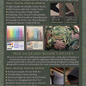 The image is a comparison between printed fabric and woven Jacquard fabric, featuring images of the fabrics in different colors and patterns.