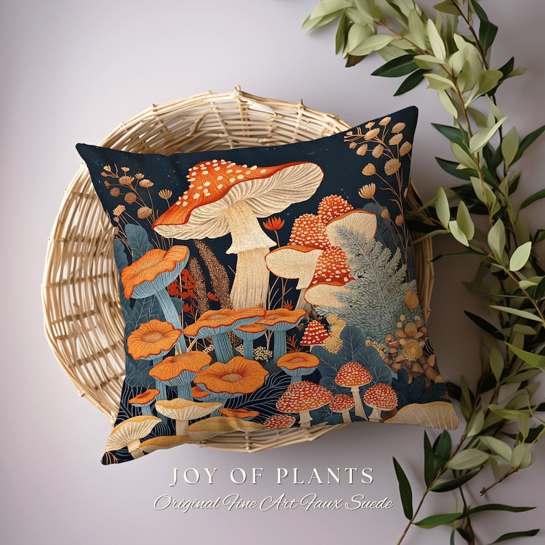 JoyOfPlants Mushroom Pillow