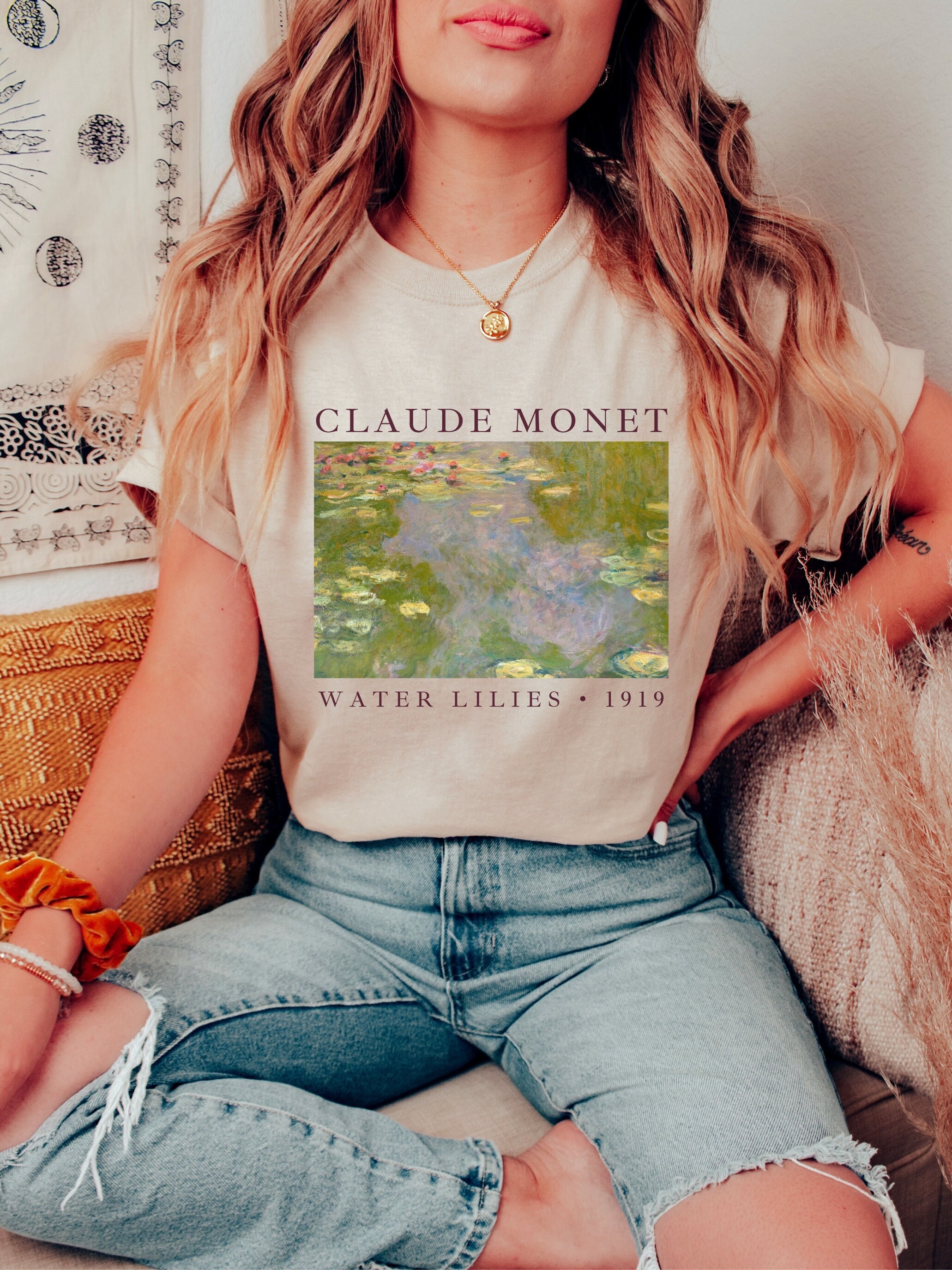90s Monet Tee - Etsy 90s Monet Tee - Etsy