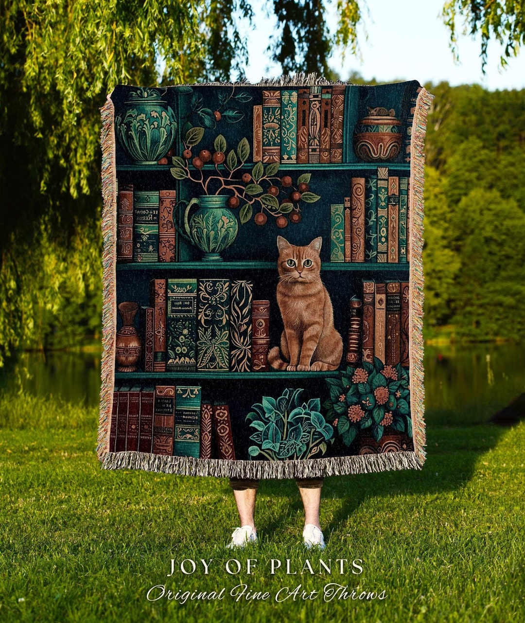 Black Cat And Ancient Books Quilted Blanket GFTONL263 main image 0