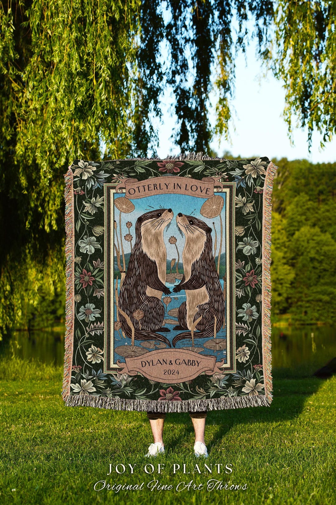 Personalized Name Blanket For Girlfriend Boyfriend, You Are My Otter Half Throw Blanket, Couple Birthday Anniversary Gift For Wife Husband - Best Custom