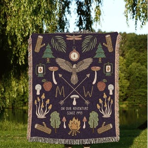 Wedding Anniversary Blanket Personalized Gift for Her | Personalized Anniversary Gift for Couple | 30th Anniversary Tapestry Woven Blanket |