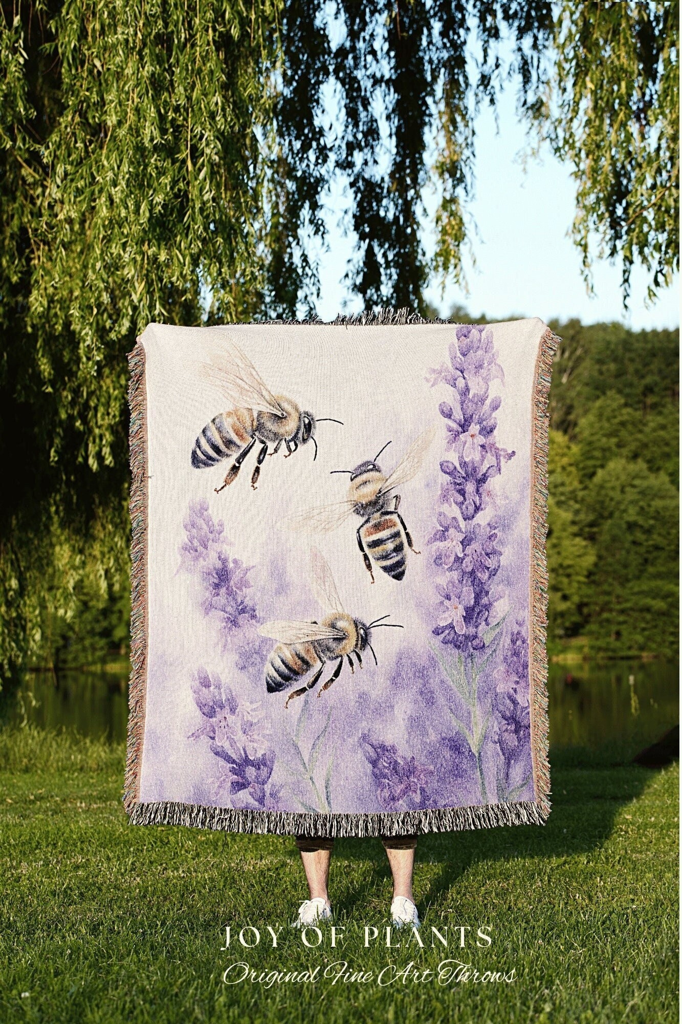 Love Bees Bee Lover Bee Gift Bumble Bee Fleece Blanket by JMG Designs -  Fine Art America