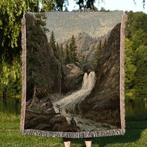 Mountain Tapestry Vintage Wall Hanging | National Park Vintage Aesthetic Blanket Woven Tapestry | Mountain Landscape Tapestry Vintage Decor