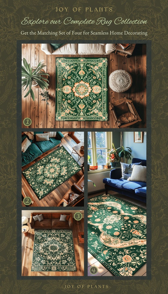 Victorian Printed Cotton Mats Set 4 【公式通販】