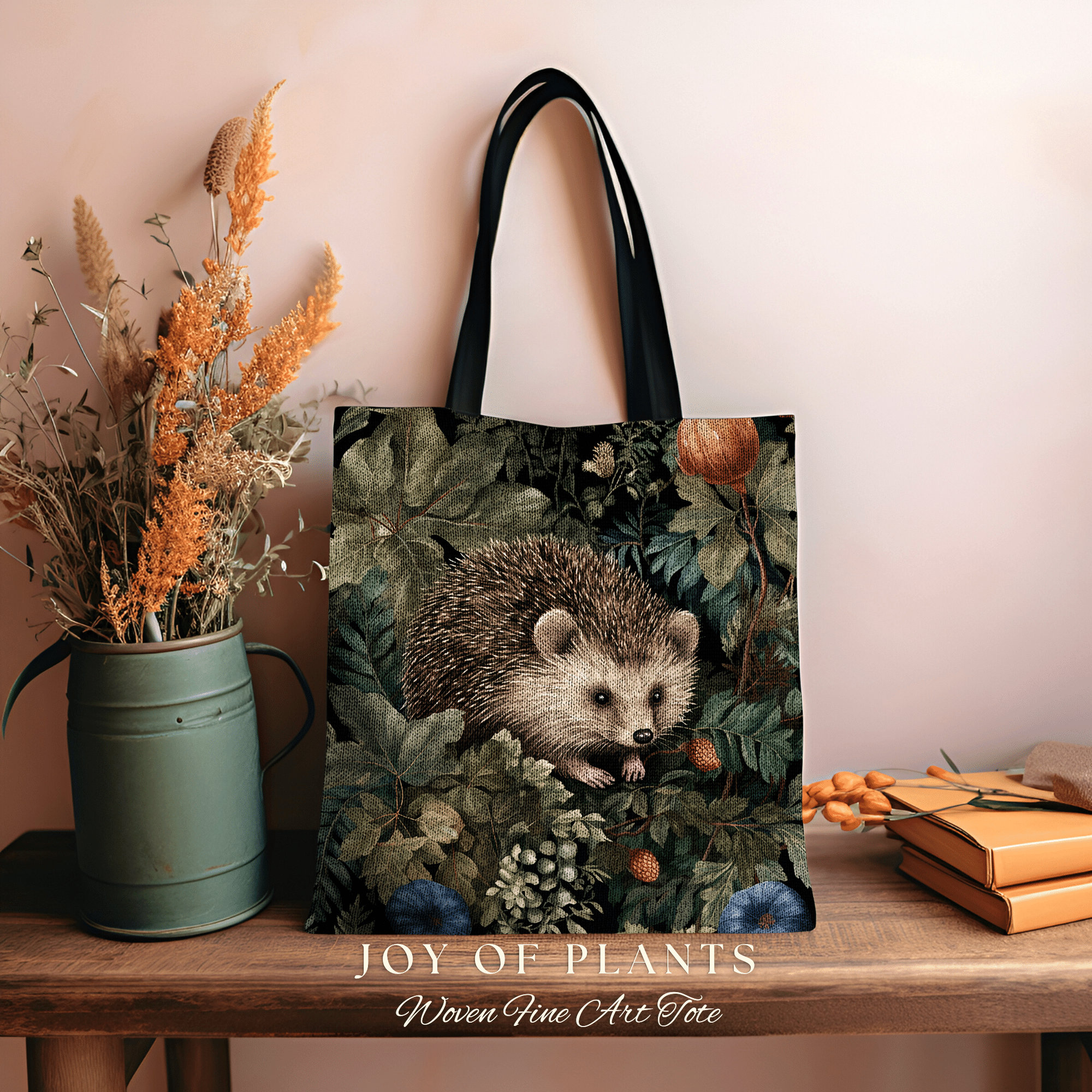 Hedgehog Casual Tote Bag | Boho Cottagecore Accessory William