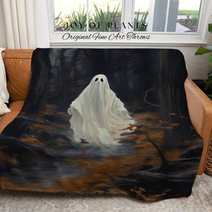 Dark Academia Room Decor Ghost Blanket Woven Throw | Macabre Wall Art Occult Decor Spooky Ghost Tapestry Gothic Gift Dark Cottagecore Decor image 10