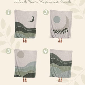 Sage Green Throw Blanket Boho Throw Blanket Woven Abstract Landscape Tapestry | Boho Decor Bedroom Throws Abstract Woven Blanket Boho Decor Bild 6