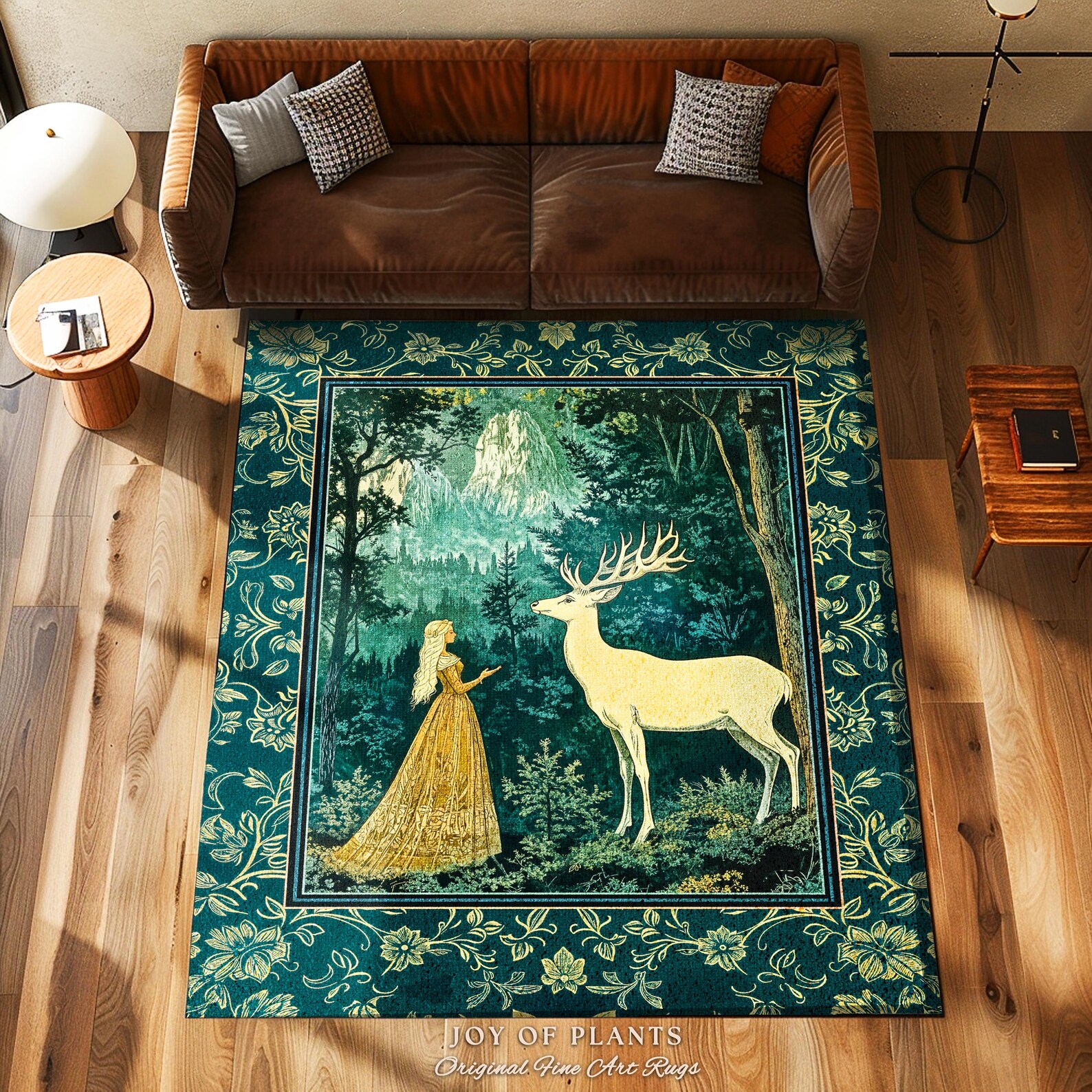 Mystic Animal Guardian Area Rug | Fairy Forest Ethereal Woods Folklore ...