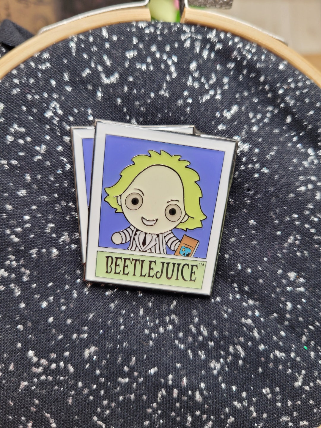 Beetlejuice Polaroid Chibi Cute Enamel Brooch Magnet Needle Minder - Etsy