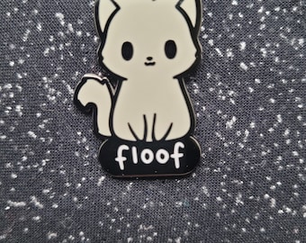 Floof Kitty Cat Cutie Enamel Brooch Magnet needle minder